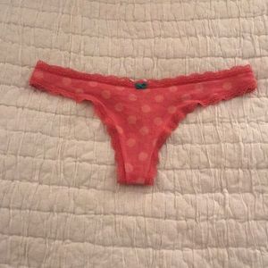 Pink polkadot thong